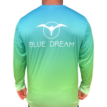 Load image into Gallery viewer, Blue Dream Ombré Lime Green Shirt
